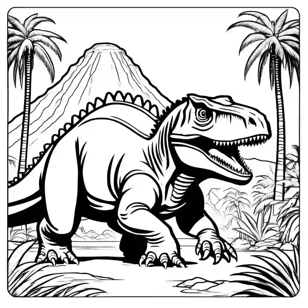 Jurassic Park dinosaurs coloring pages